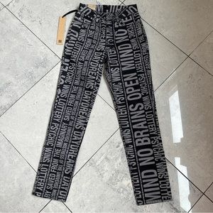 NWT KSUBI Lettering Jeans Size 23
